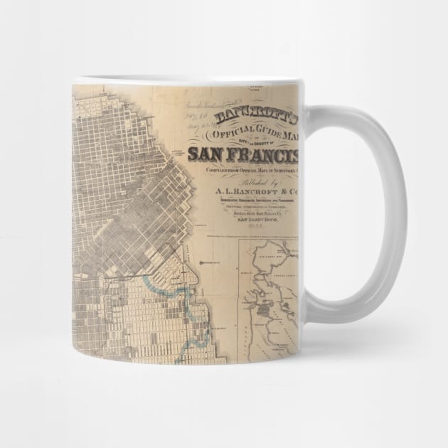 Vintage Map of San Francisco CA (1881) by Bravuramedia